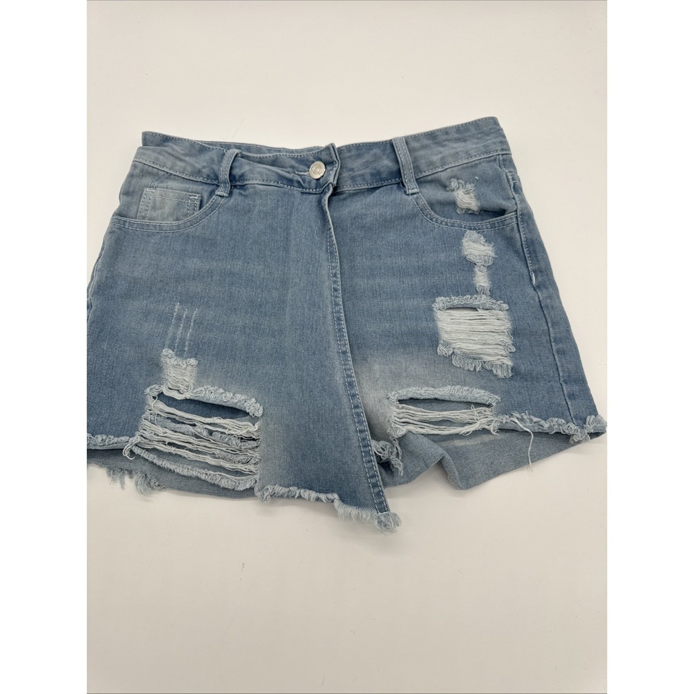 Vintage‎ Y2K Mini denim Shorts Faux skirt distressed Small